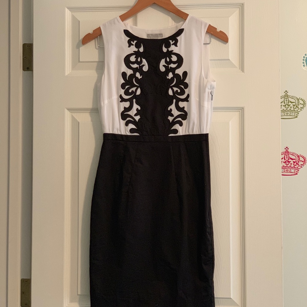 H&M black and white dress size 4